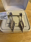 Sterling Silver Earrings Made With Swarovski Crystals By Artistique Purple