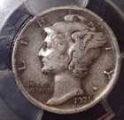 1921  Mercury Dime  Pcgs  Vf25  Key Date  Issue Free