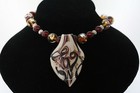 Murano Venetian Italian Glass   Sterling Silver Pendant Bead Necklace