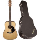 Fender Cd-60 Dreadnought V3 Acoustic Guitar Natural With Case