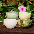 4pcs Natural Jade Bowl Gemstone Quartz Dish Chakra Healing Reiki Crystal Gift 2 