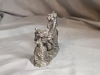 Pewter Dragon And Wizard  Crystal Ball Offering Spoontiques 1986