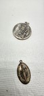 Antique Wood   Silver Crucifix Cross Bead Rosary In Metal Rosary Made In France