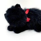 Ty Beanie Buddies Black Cat Licorice 14    Long Haired Red Ribbon Collar Bow 1995