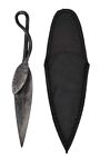 7 5  Leaf Forged Knife Twisted Steel Athame With Sheath