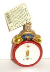 2006 Old World Christmas - Red Alarm Clock - Blown Glass Ornament New W tag