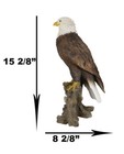 Ebros Large American Bald Eagle Perching On Tree Stump Statue 15 25 h