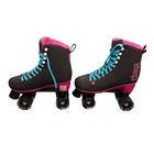 Chaya Quad Roller Skates Black Pink Teal Laces Women Us Size 11 Eu 42 Nwot
