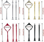 Whzazgw 4 Sets Of 3 Tier Cake Plate Stand Handle  Metal Fruit Cake Cupcake Plate