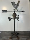 Vintage Weather Vane Antique Cast Iron Rooster Chicken Farm Weathervane
