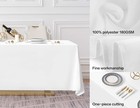 Rectangle Tablecloth 90x 132inch Rectangular Polyester Table Cloth For Weddings