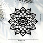 Laser-cut Iron Mandala Wall Art - Black Floral Home Decor  Housewarming Or Gift