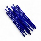 Lot Of 14 Vintage Blown Glass Cobalt Blue Swizzle Stir Sticks Cocktail Stirrers