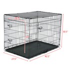 42  Pet Kennel Cat Dog Folding Steel Crate Animal Playpen Wire Metal With Tray