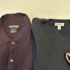 Lot Of 9 100  Cashmere Sweater Repair Cutter Fabric Craft 5 Lbs Multicolor