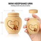 Mini Pet Urns For Dogs Or Cats Ashes Made Of Bamboo pet Fur Or Hair Keepsake    