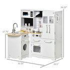 Large Play Kitchen Set W  Full Set Of Appliances Corner Kitchen Pretend Play Toy