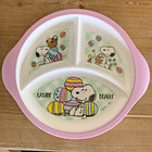 Peanuts Snoopy Easter Beagle 5 Piece Melamine Child Toddler Dinnerware Set