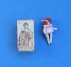 Dollhouse Miniature Artisan Hand Made Tiny Porcelain Doll In Box  1 1 8  Tall