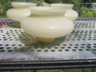 3 Vintage Custard Glass Lamp Shades Chandelier  1 3 4  Fitter 3 3 4  Top