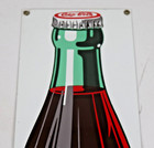 Ande Rooney Porcelain Coca Cola Sign Bottle Coke Soda Pop Metal 1989 Vintage