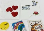 Vintage 1980   s Sticker Lot Hologram Unicorn Heart Kitten Rainbow Clown Vending 
