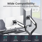 Dual Monitor Desk Mount For 13 32 Inch Computer Screen Adjustable Gas Spring