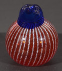 Bianco Blu Finland American Red Willow Bird Figurine Large Handmade  Signed