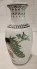 Chinese Peacock Qianlong Nian Zhi Porcelain Peacock Vase - 8 1 4  Tall