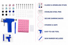 Ear Piercing Gun Kit With 12 Stud Earrings For Ear Nose Navel Body Piercing Set