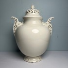 Vintage Lenox Reticulated Potpourri Jar Ivory Urn Creamware Early 20th Century