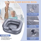 Inflatable Shampoo Basin - Portable Bowl  15in Inner  Silver   
