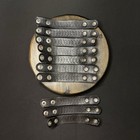 Duty Belt Keeper Basketweave Leather Chrome Double Snap 7 25    Lot Of 10 Keepers