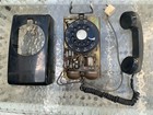 Vintage Rotary Dial Telephone Western Electric Bell System Black Wall Mounted