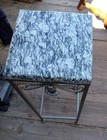 0metal Marble Top Plant Stand   ps24 