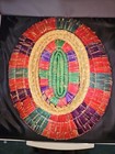 Hand Woven Traditional African Folk Art Basket Weaving Colorful 14 Inch Diameter