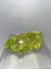Rare Vintage Vaseline Glass Pig  3    Figurine  Glows Bright Under Uv Light Mcm
