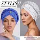 Satinior 9 Pcs Head Turbans Women Chemo Headband Headwear Turban Braid