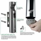 Elitra Wall Mounted Outdoor Stainless Steel Cigarette Butt Receptacle - Silver