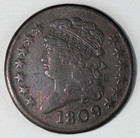 1809 Inverted 6 Classic Head Half Cent 1 2c Fine F