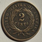 1864 Two Cent Piece     Xf Condition      Original Surfaces Nice Eye Appeal  Circam