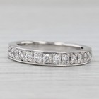 0 33ctw Diamond Wedding Band 14k White Gold Size 4 75 Stackable Anniversary Ring