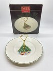 Vintage 90s Noel Tidbit Tray Christmas Tree Porcelain House Of Salem Gifts Box