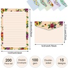 200 Pieces Watercolor Stationary Paper And Envelopes Include 100 Lined Sheets   