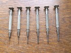  6  Assorted Starrett Jewelers  Screw Drivers W wood Holder Machinist Tools Usa