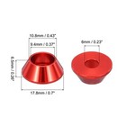 10pcs M6 Cone Cup Washers Anodized Aluminum Gaskets For Screw Rc Dark Red