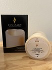 New - Luminara 3 5  X 5  Candle Vanilla Scented  Pillar  Real Flame Effect Ivory