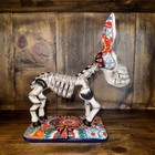 Talavera Mexican Day Of The Dead Skeleton Figure Pottery Donkey Folk Art 10   