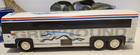 Vintage Greyhound Charter Bus White And Blue Plastic Coin Bank
