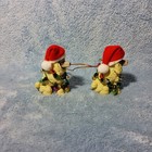 Lot Of 2 Vintage Ganz Poodle Dog Wrapped In Christmas Lights Ornament